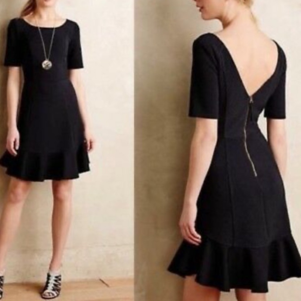 HD In Paris Macelline Flounce Dress Black size 8
